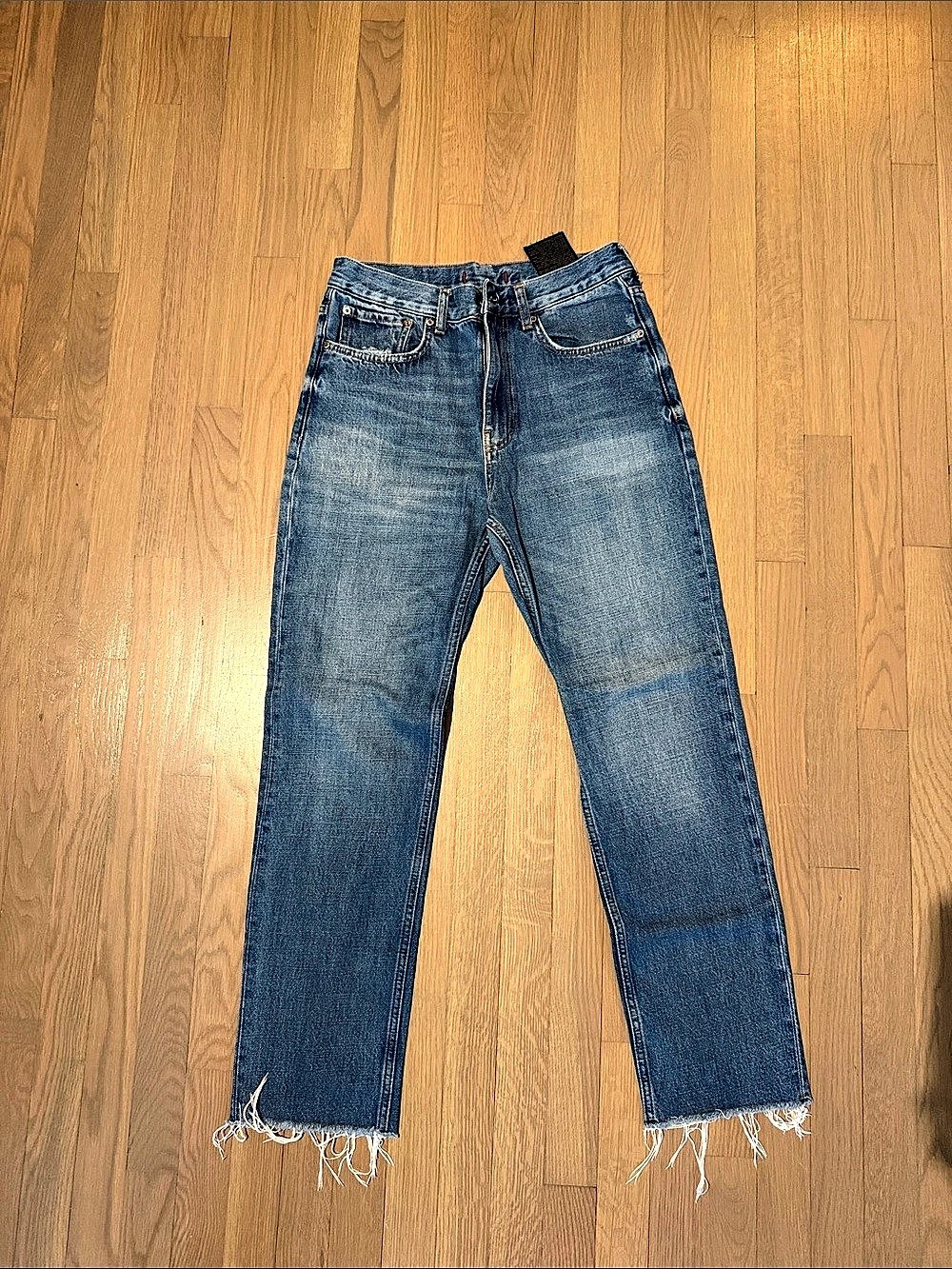 Zara Women's Straight Leg Jeans Waist 28 Blue